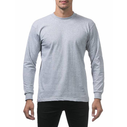 Pro Club Men's Heavyweight Cotton Long Sleeve Crew Neck T-Shirt - Pro Casuals