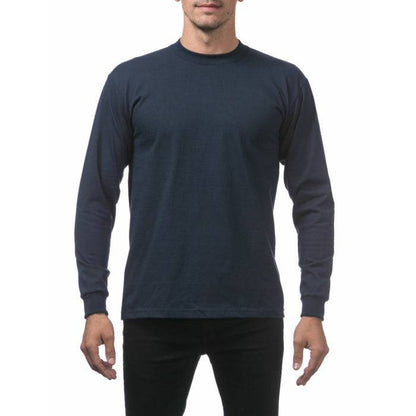 Pro Club Men's Heavyweight Cotton Long Sleeve Crew Neck T-Shirt - Pro Casuals